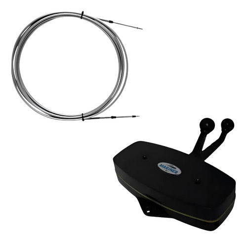 Comando A Distância Manete Motores Popa Yamaha + Par Cabo 8 Pés