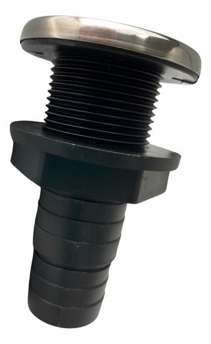 Saída De Costado Naylon Reta  1-1/8  Capa Inox