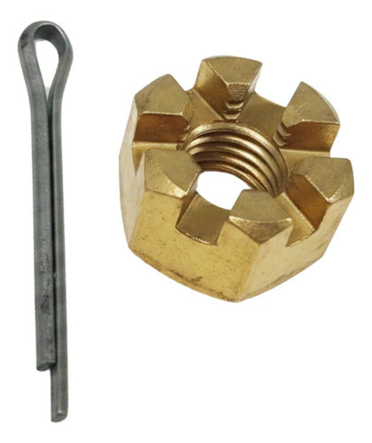 Porca Da Helice Com Cupilha Motor Popa Hidea 9,8hp Original Dourado