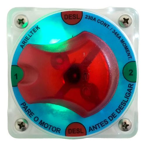 Chave Seletora De Baterias 230 Amp 4 Posições Náutica Arieltek