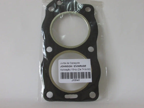 Junta Do Cabeçote Motor Popa Johnson Evinrude 15 Hp Até 1992