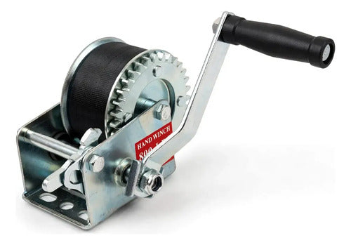 Guincho Manual Catraca Reboque Fita 7 Metros 800 Lb 360 kg