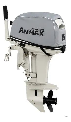 Capa Do Capô Para Motor Popa Anmax 15hp Cinza
