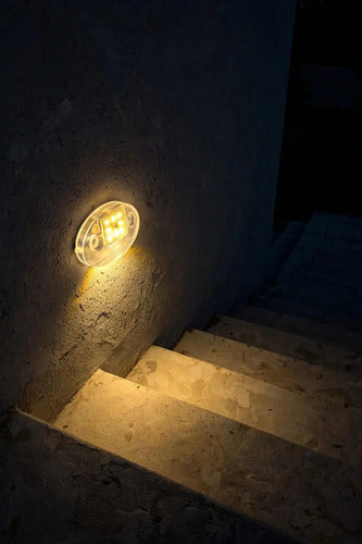 Luz Lanterna De Degrau Branco Cromado Led Amarelo Arieltek