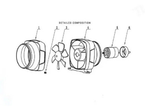 Exaustor Blower De Ventilação 130cfm 12v 5.0a Linear