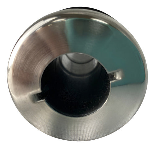 Saída De Costado Naylon Reta  1-1/8  Capa Inox