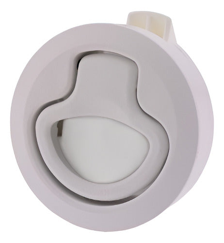 Puxador De Embutir Branco Em Nylon Para Barco Lancha