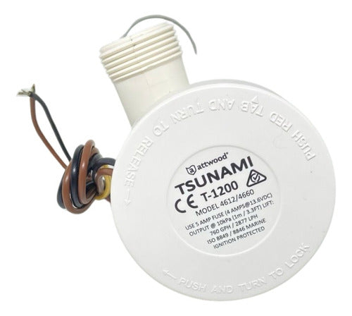 Bomba Aeradora Viveiro Rosca Curta 1.200 Gph 12v Tsunami