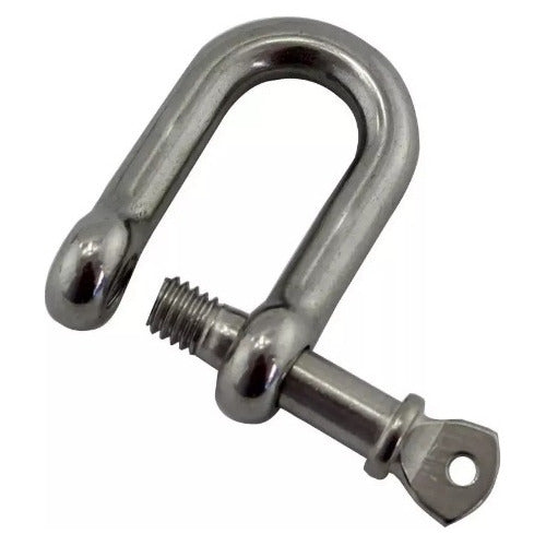 Manilha Reta Inox 14mm Náutica Barco Lancha Veleiro Âncora