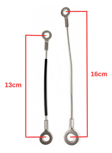 Par De Fio Aterramento 13cm E 16cm Motor Popa Hidea 15 Hp