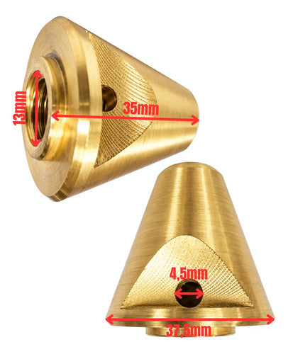 Porca Cone Hélice Pinada Motor Johnson Evinrude 18hp/25 Hp Dourado