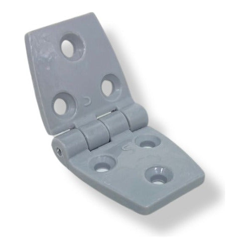 Par Dobradiça Nylon 6 Furos 74x35mm P/ Barco Lancha Iate