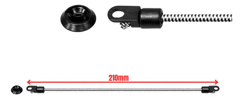 Kit 2 Travas + 2 Cordas Elasticas Trançadas 21cm P/ Caiaques Preto