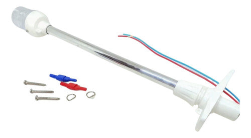 Luz Led De Popa Mastro Porta Bandeira 60 Cm Retrátil Branco *