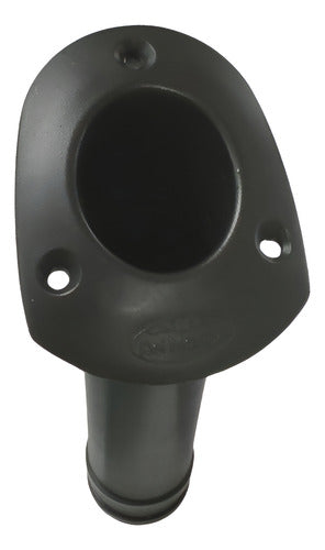 Kit 4 Porta Varas Abs Inclinado Preto Lancha Barco