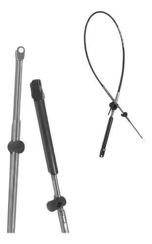 Cabo Comando G1 Motor De Popa Mercury 14 Pés Quicksilver Cinza