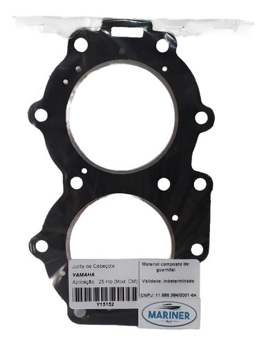 Junta Cabeçote Motor Popa  Yamaha 25 Hp Dm 92 A 98