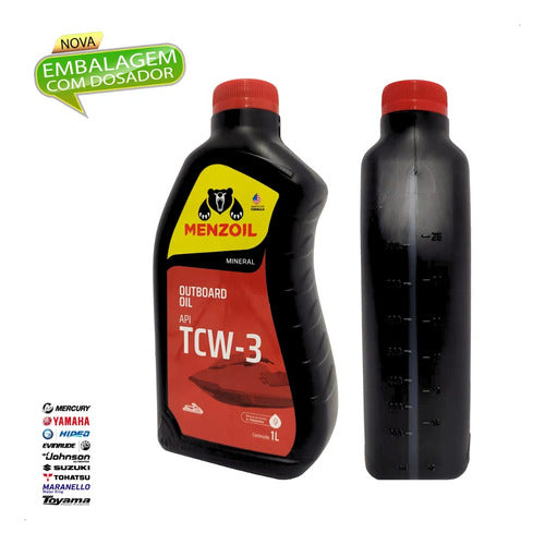 Óleo Menzoil Tcw3 Motor De Popa Barco Lancha 2 Tempos 15 L