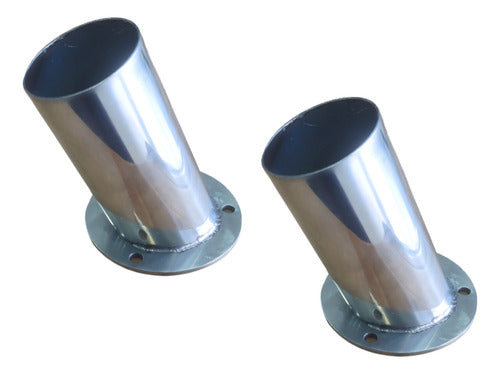 Par Porta Varas Caniço Curto Aço Inox 316 Inclinado S/ Tampa