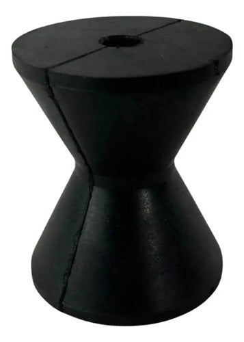 Apoio Rolete Borracha Berço Roldana 90mm Carretinha Barco