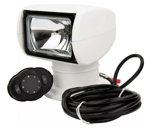 Farol De Busca Direcional C/ Controle 100w 12v Barco Lancha