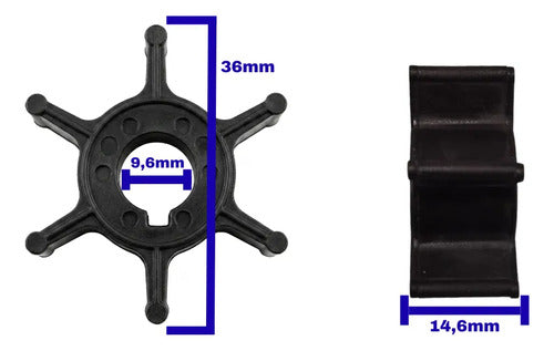 Rotor Bomba D'agua Motor Popa Anmax 3.5 Hp T3.5