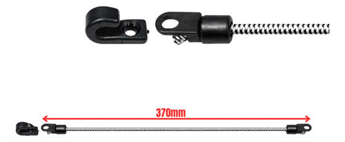 Kit 2 Travas + 2 Cordas Elasticas Trançadas 37cm P/ Caiaques Preto