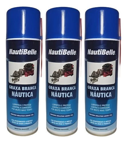 Graxa Branca Náutica Spray Nautibelle 300 Ml Barco 3 Un
