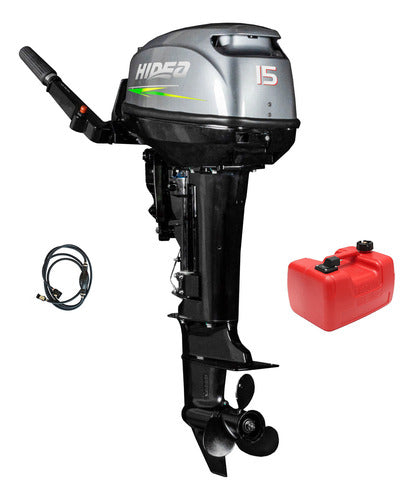 Motor De Popa Lancha Barco 2t Hidea Hd15fhs 15hp Rabeta 15