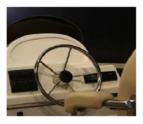 Volante Nautico Cinco Raios Aço Inox 39cm