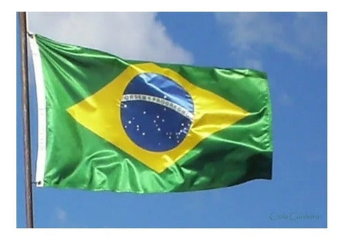 Mastro C/ Bandeira Do Brasil P/ Barcos Lanchas Preta S/ Luz