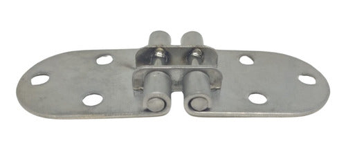 Dobradiça Redonda 6 Furos Tampas Porta Aço Inox Barco Lancha