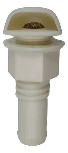 Respiro Nylon Saída Ar P/ Tanque De Combustível 5/8 Branco